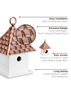 Bird House Bungalow With Copper Roof -Cheap A Fresh Yard Store 8612197 04v