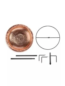 Copper Birdbath, 18" With Stake 8 Copper Birdbath, 18" With Stake -Cheap A Fresh Yard Store 8612271 03V