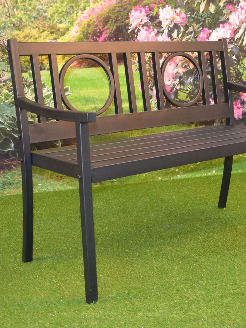 Gramercy Outdoor Metal Bench 3 Gramercy Outdoor Metal Bench