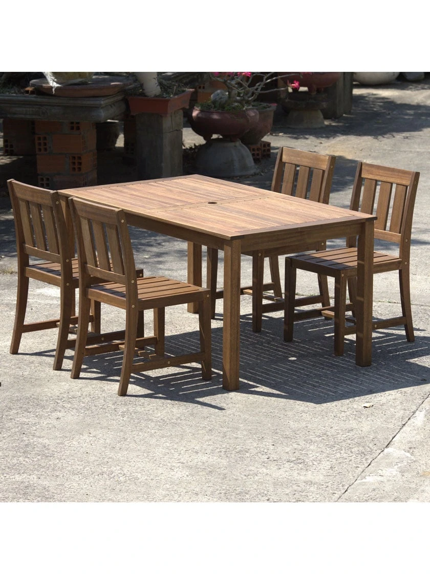 Fontana 5 Pc Outdoor Dining Set 4 Fontana 5 Pc Outdoor Dining Set - Image 2