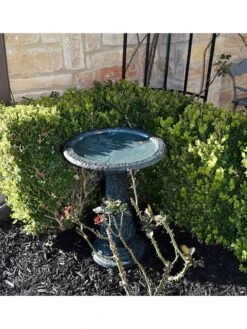 Exaco Enduro Clay Birdbath -Cheap A Fresh Yard Store 8612394gy 02v