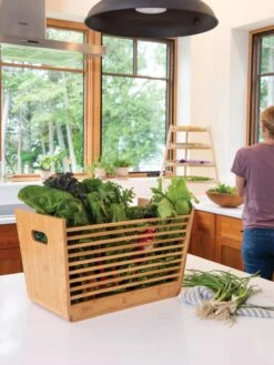 Bamboo Garden Stool And Basket Combo -Cheap A Fresh Yard Store 8612425 0025 tif