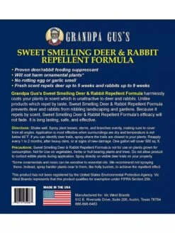 Grandpa Gus's Deer & Rabbit Repellent Spray 10 Grandpa Gus's Deer & Rabbit Repellent Spray -Cheap A Fresh Yard Store 8612427 05V 3 4