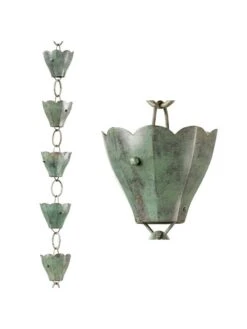 Tulip Pure Copper Rain Chain, 8.5' -Cheap A Fresh Yard Store 8612740 06v