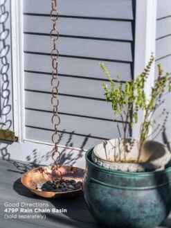 Single Link Pure Copper Rain Chain, 8.5' -Cheap A Fresh Yard Store 8612745 02v
