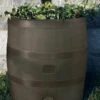 Round Rain Barrel With Planter, 35 Gallons -Cheap A Fresh Yard Store 8612856WALNT 05V tif