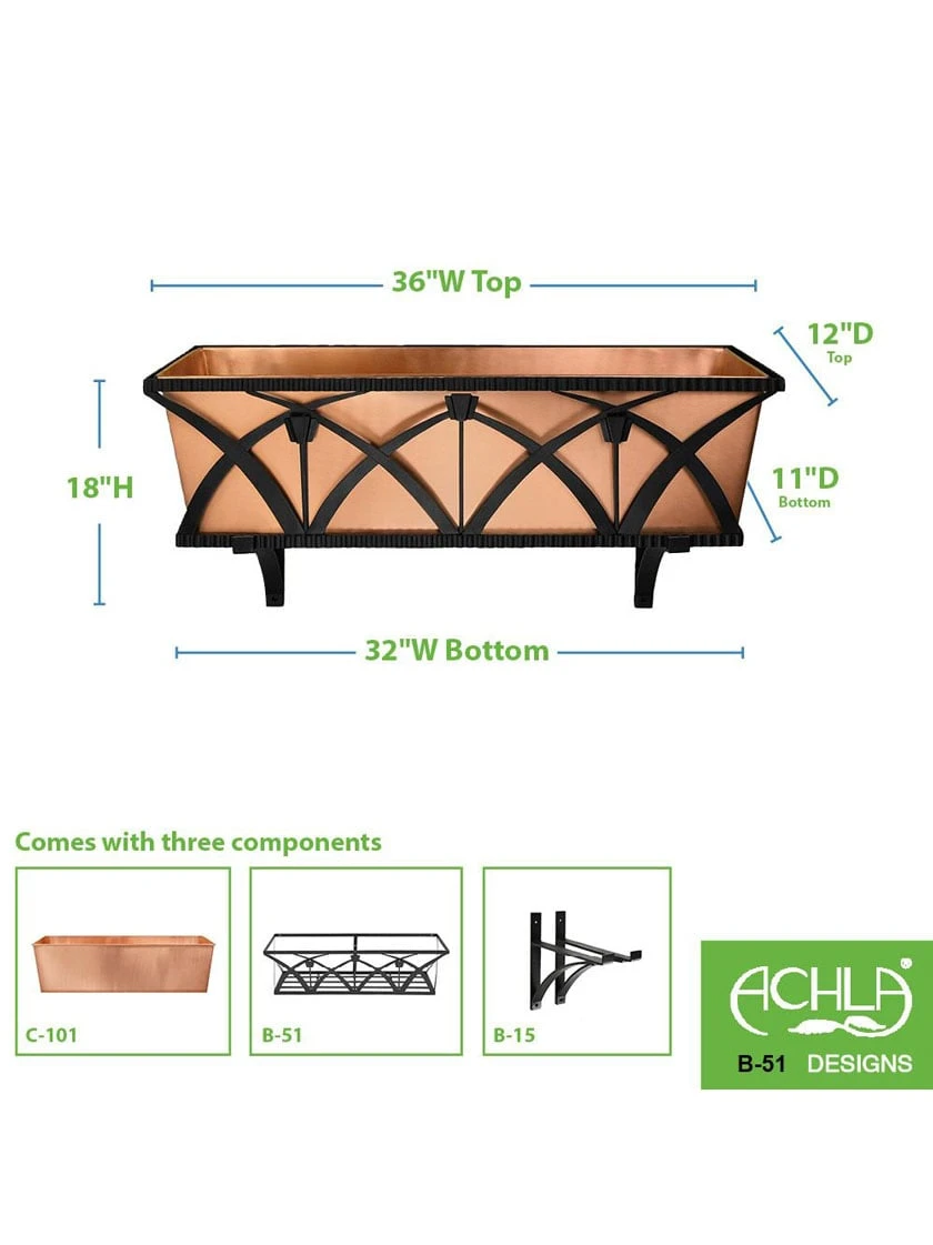 Achla Designs Rockwood Window Box 8 Achla Designs Rockwood Window Box - Image 6