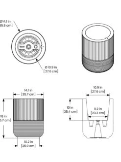 Arden Round Planter 21 Arden Round Planter -Cheap A Fresh Yard Store 8613267 01V tif