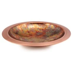 Pure Copper Bird Bath With Hand-Applied Fired Finish And Multipronged Garden Pole -Cheap A Fresh Yard Store 8613380 01v