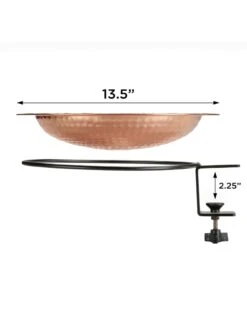 Pure Copper Bird Bath Deck Mount -Cheap A Fresh Yard Store 8613381 04v