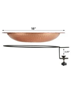 Pure Copper Bird Bath Deck Mount -Cheap A Fresh Yard Store 8613382 05v