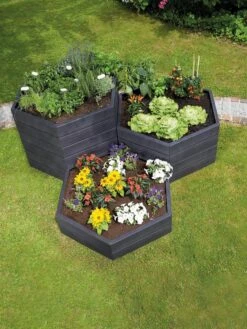 Modular Hexagon Raised Bed Kit, 28.5" -Cheap A Fresh Yard Store 8614244 04V 1