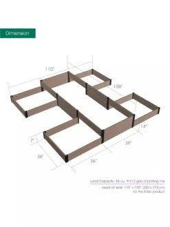 Terraced H-Shape Garden Bed 8 Terraced H-Shape Garden Bed -Cheap A Fresh Yard Store 8614260 03V 3 4